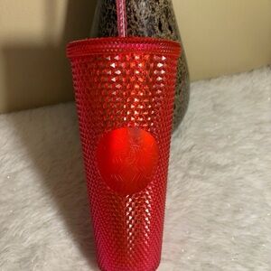 Starbucks 24 oz Holiday 2019 Hot Pink Studded Tumbler NEW